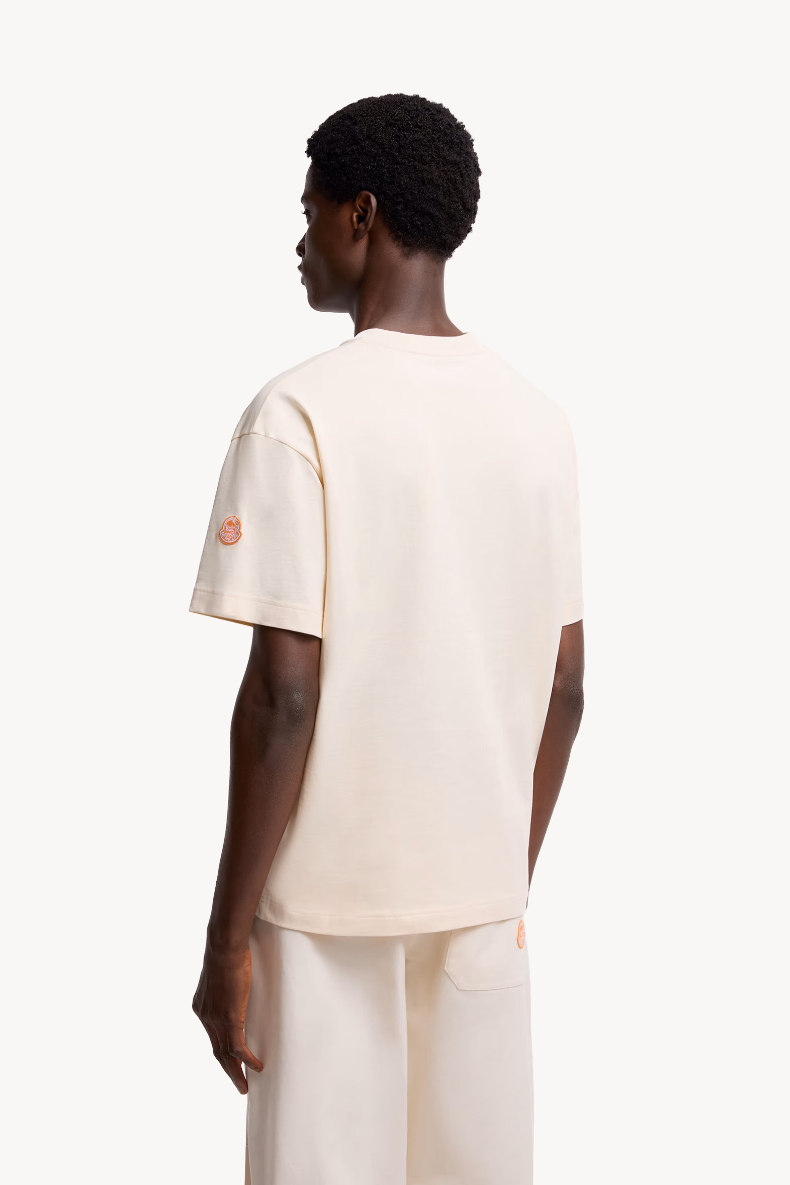 Camiseta de algodón Moncler x Gilga Farm Designed by Donald Glover Hombre Blanco Marfil Moncler 5